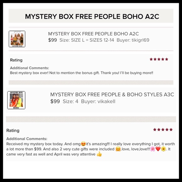 MYSTERY BOX FREE PEOPLE BOHO A3C - Picture 5 of 16